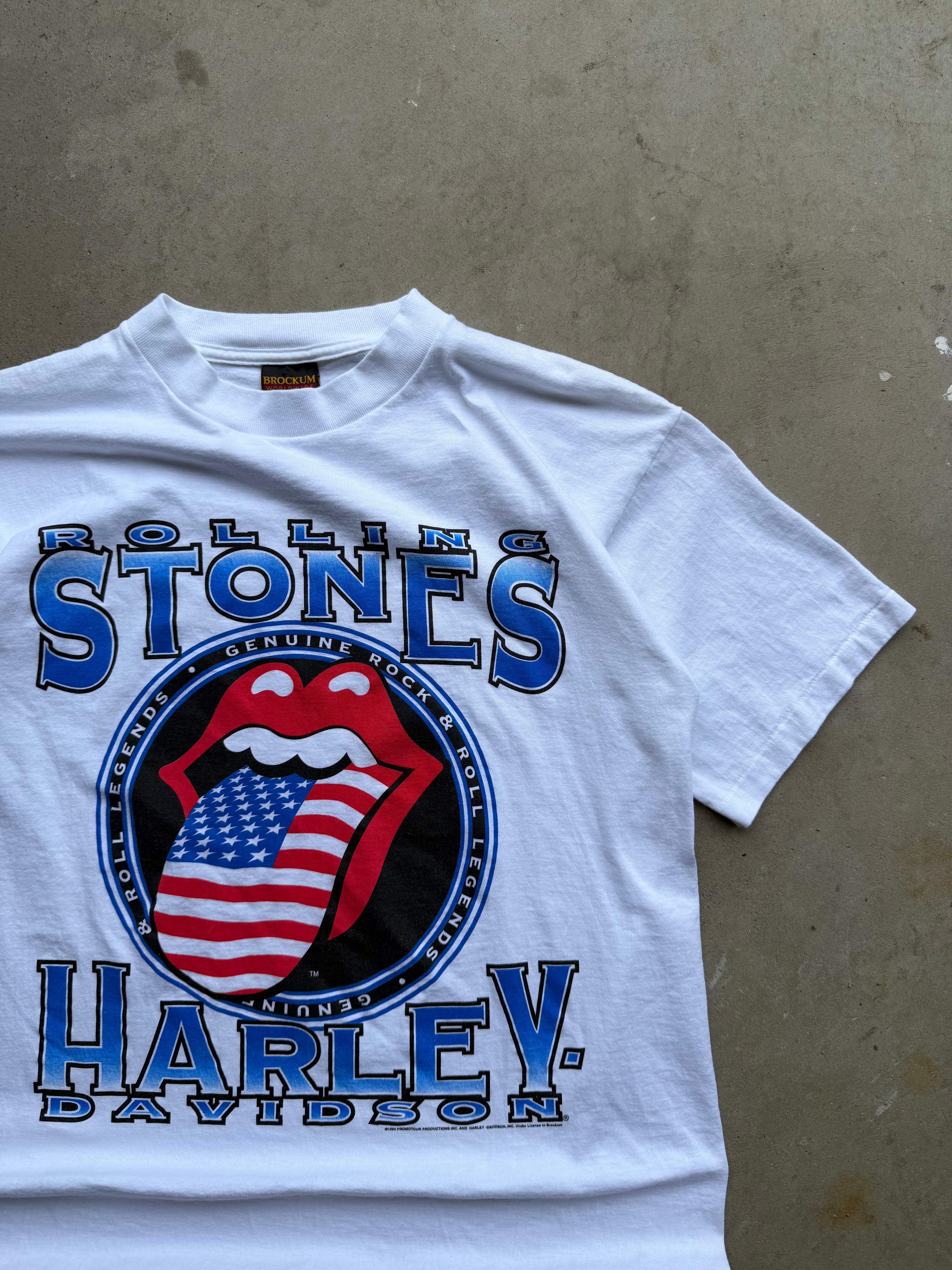 1994 Rollingstones Harley Davidson Band Tee (LARGE)