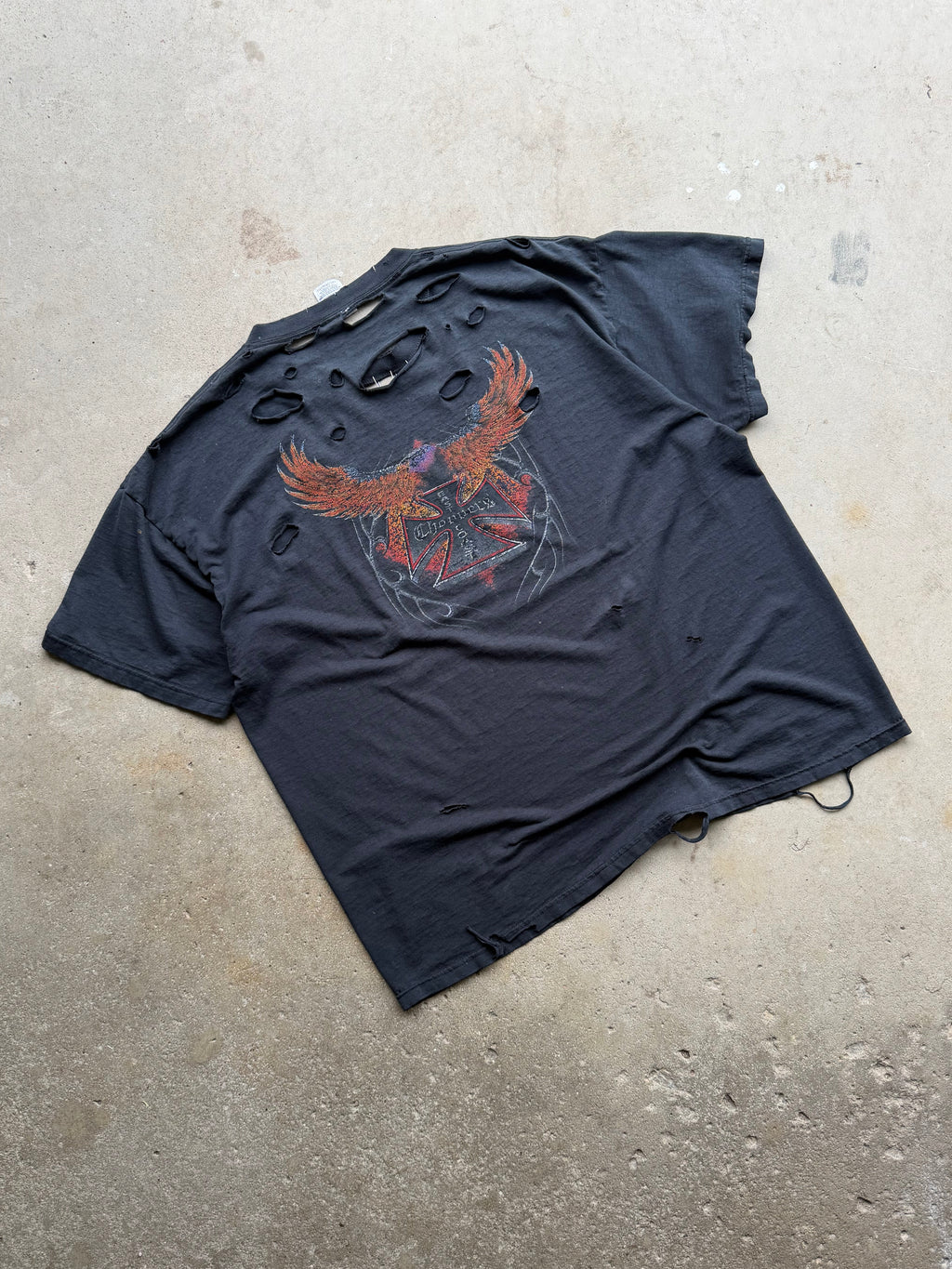 00s East Coast Choppers Thrashed Tee (LARGE)