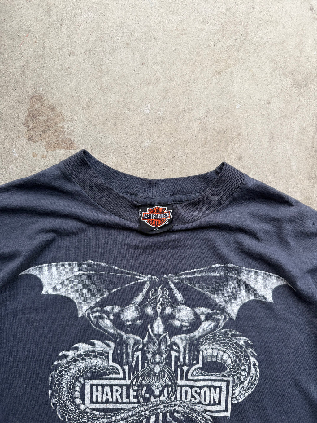1988 Faded Harley Davidson Gargoyle Tee (XLARGE)