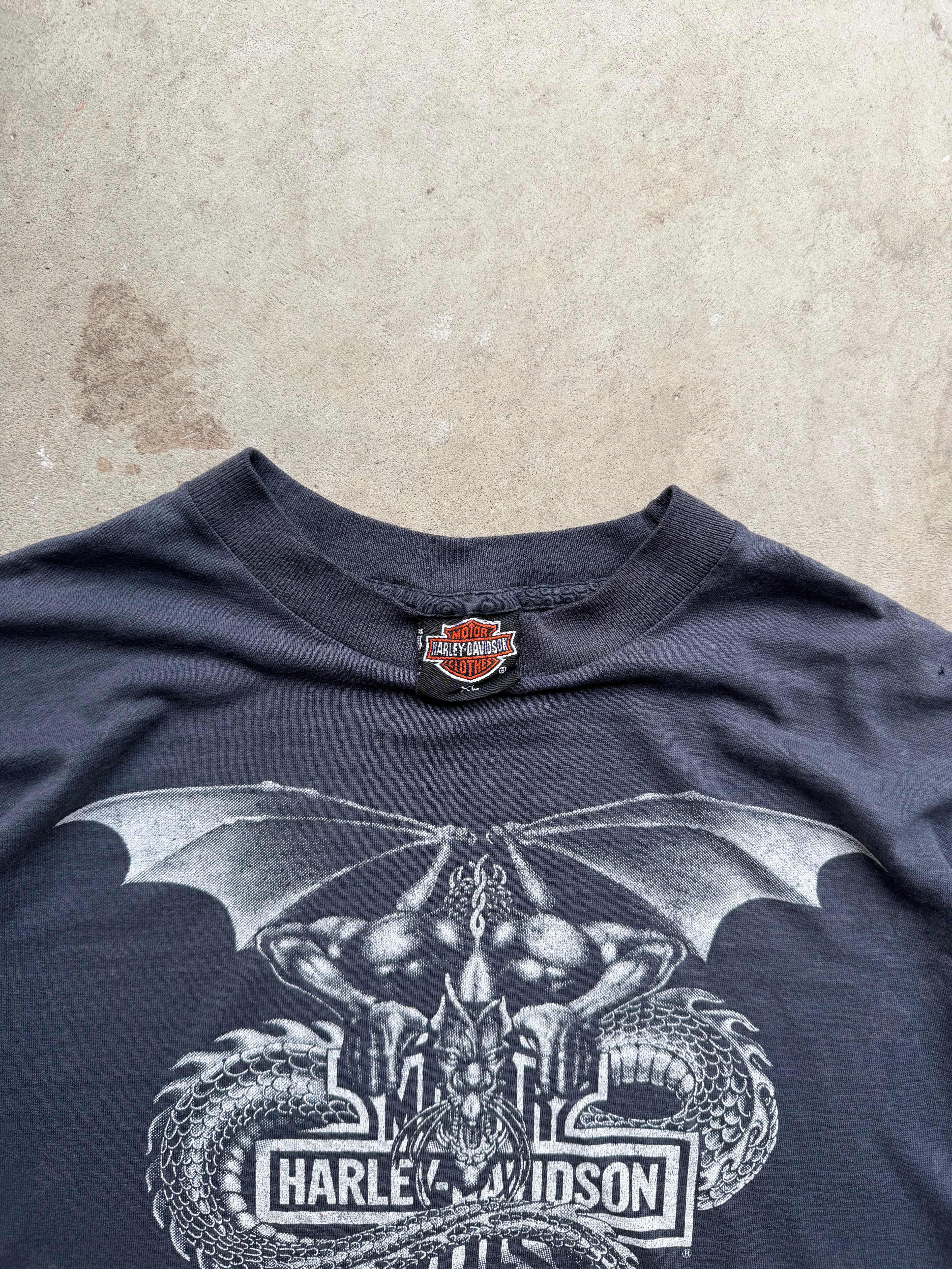 1988 Faded Harley Davidson Gargoyle Tee (XLARGE)
