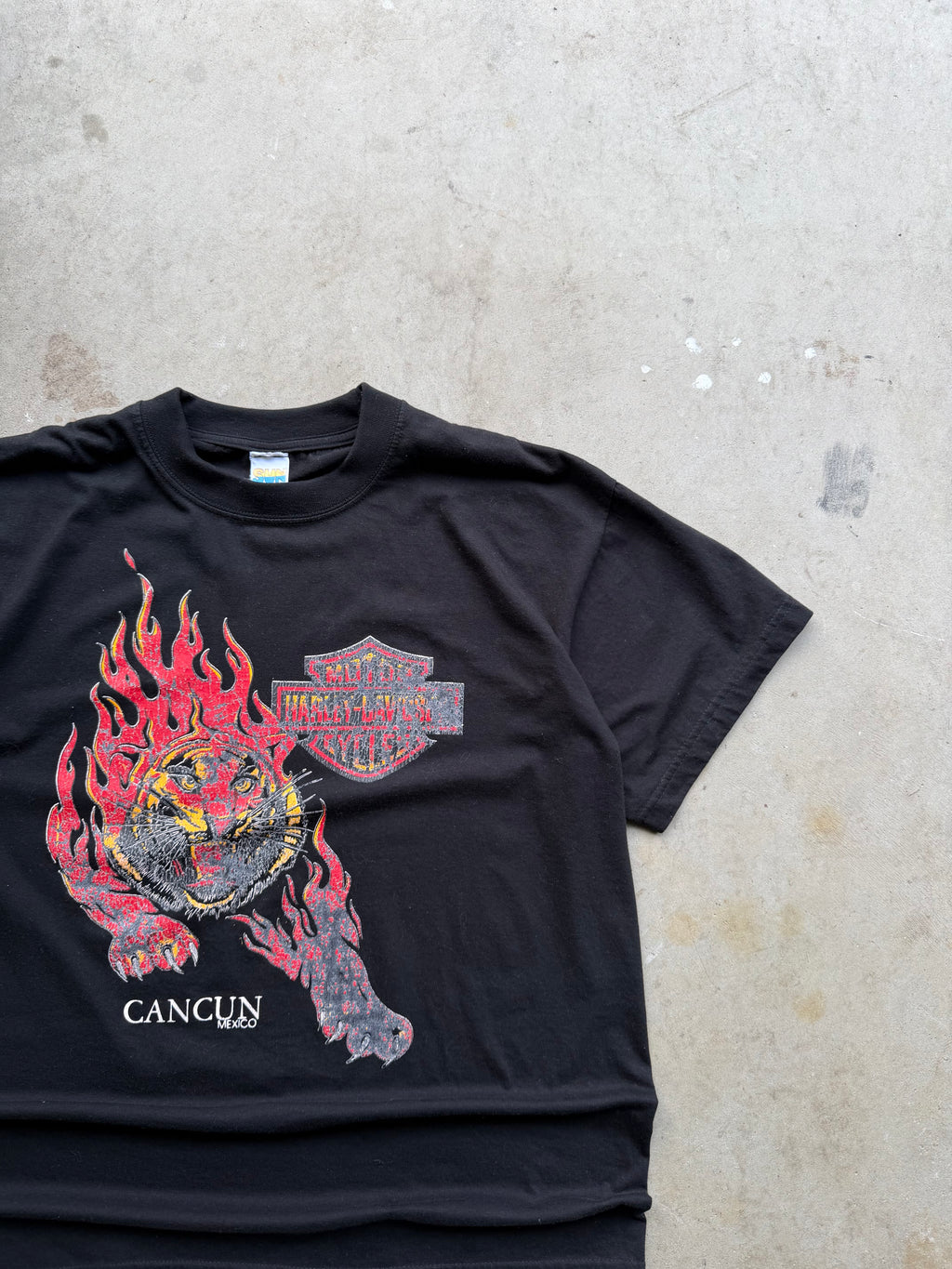 Vintage 00s Mexico Harley Davidson Tiger Tee (XLARGE)