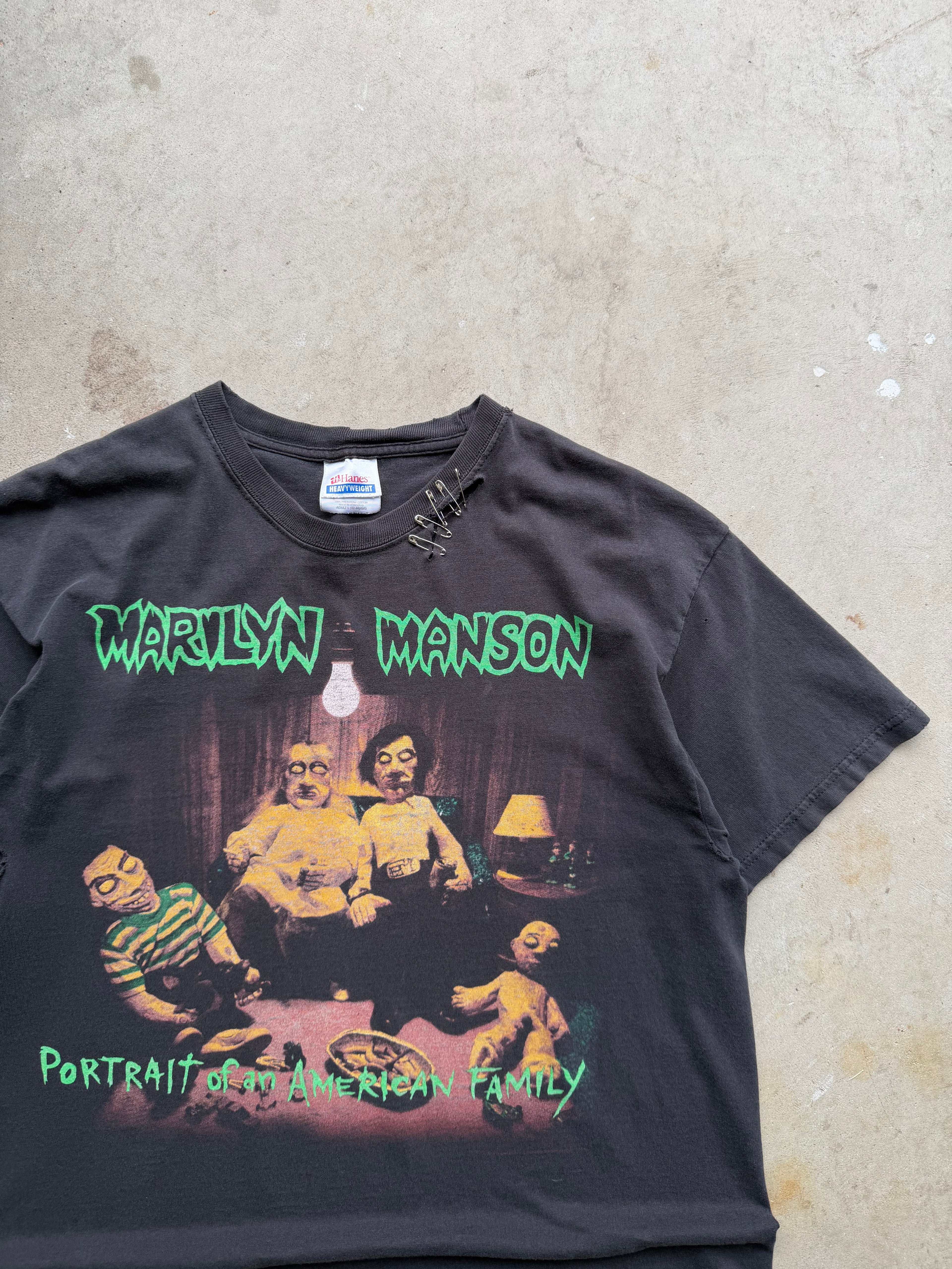 00s Marilyn Manson Portrait of American Family Band Tee (LARGE)