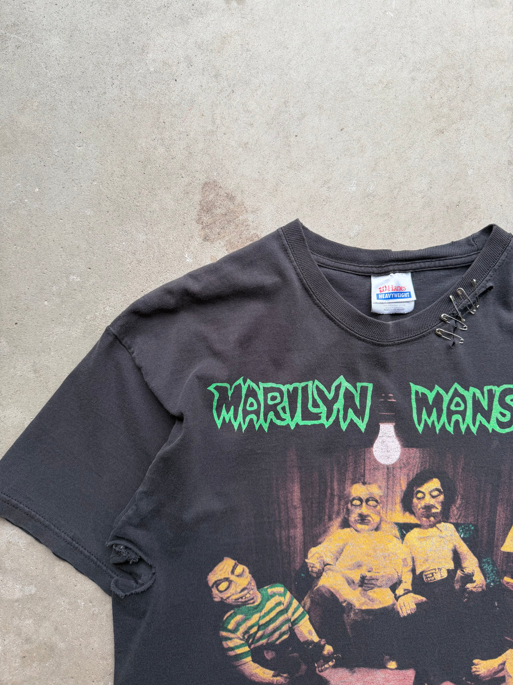 00s Marilyn Manson Portrait of American Family Band Tee (LARGE)