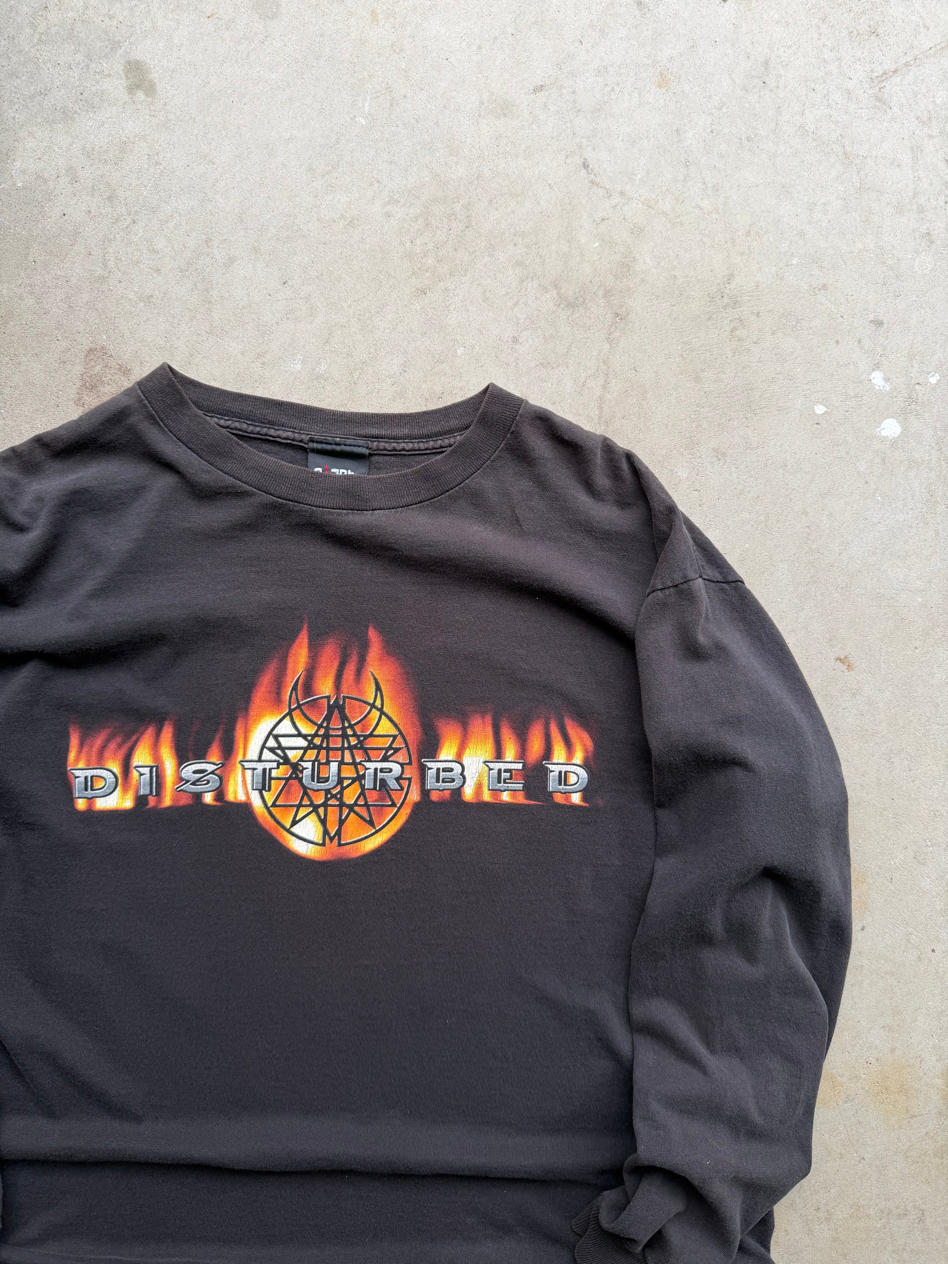 2002 Faded Disturbed Long Sleeve Band Tee (LARGE)