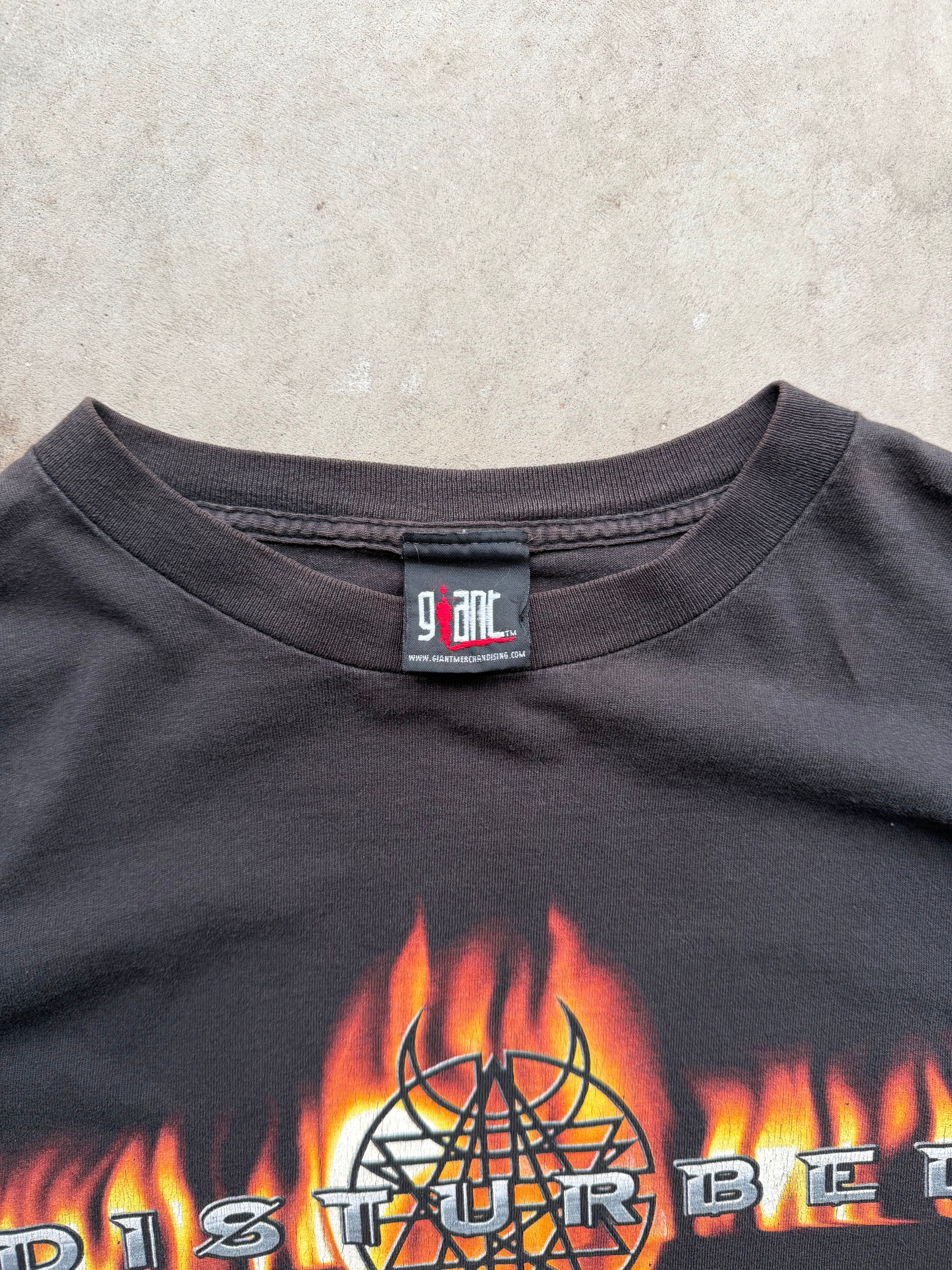 2002 Faded Disturbed Long Sleeve Band Tee (LARGE)