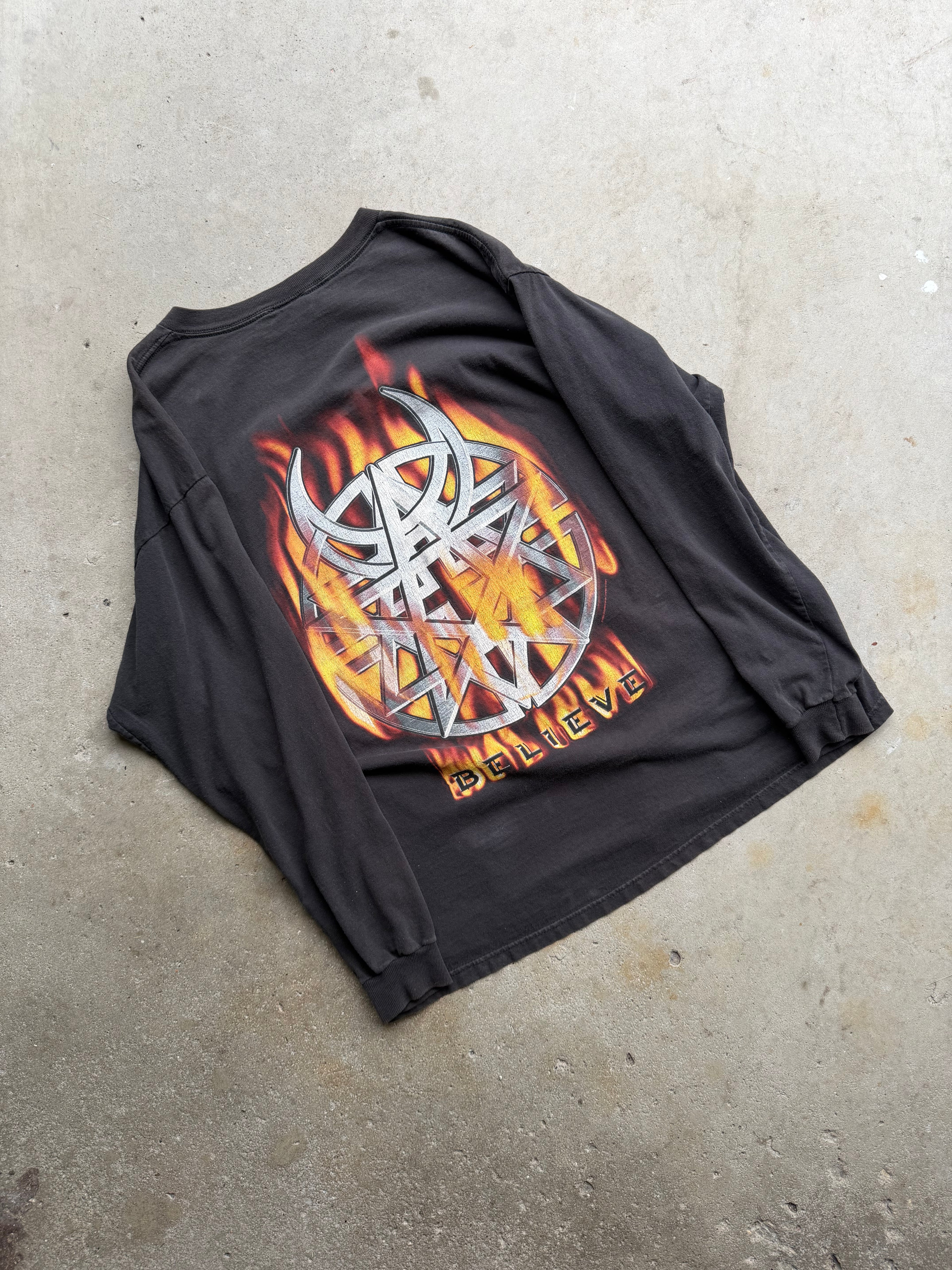 2002 Faded Disturbed Long Sleeve Band Tee (LARGE)
